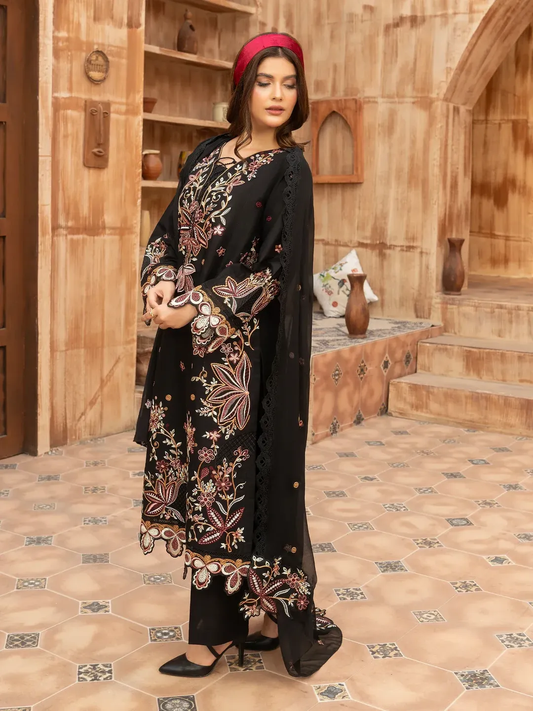 Wasl - U6A Embroidered Lawn Suit - 3 Pcs Set for Women