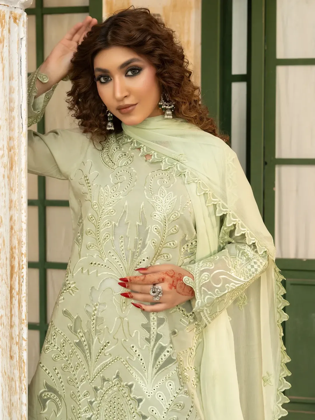 Zarar - U1B Women's Stitched Embroidered Lawn Suit - 4 Pcs
