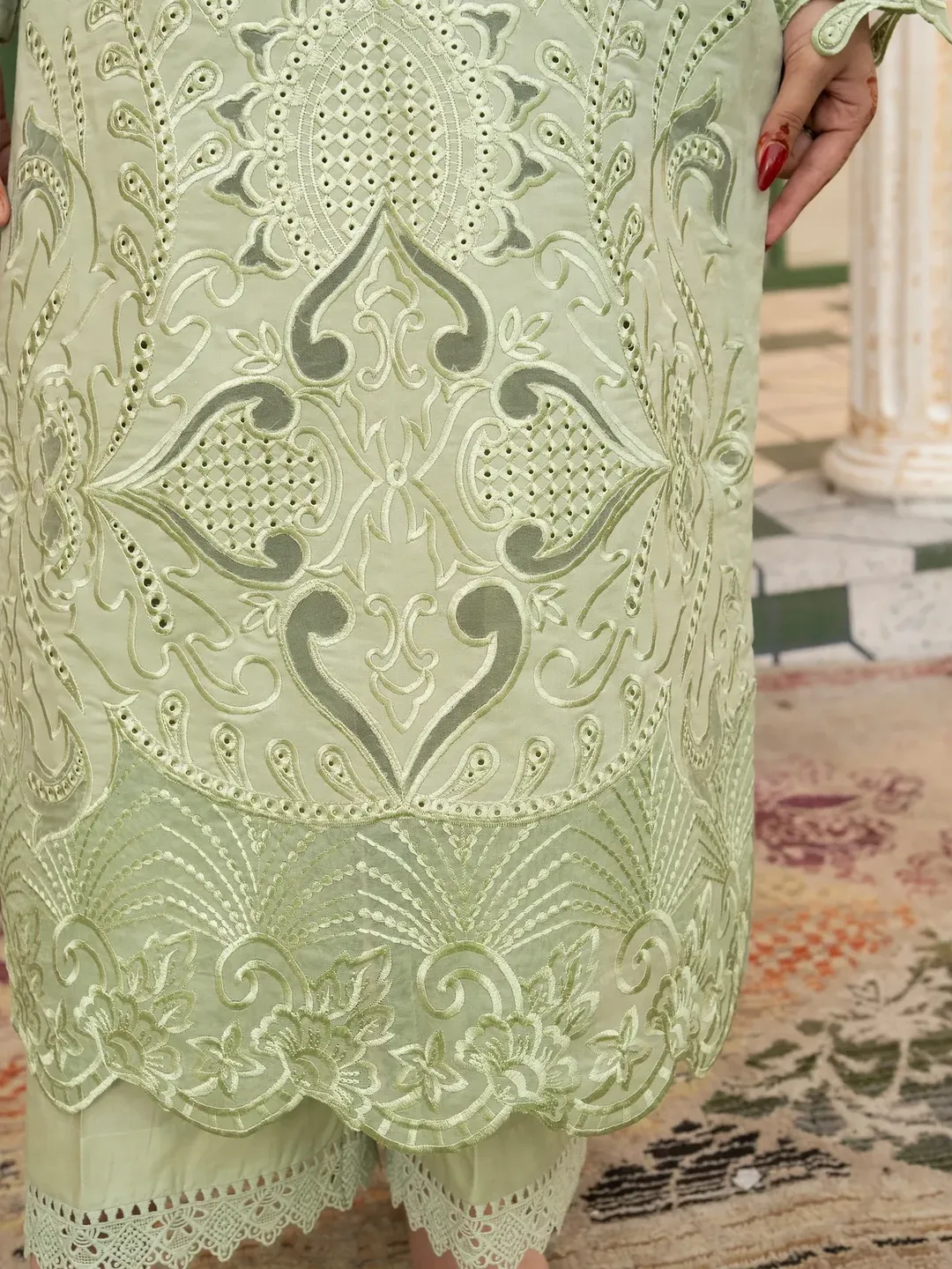 Zarar - U1B Women's Stitched Embroidered Lawn Suit - 4 Pcs