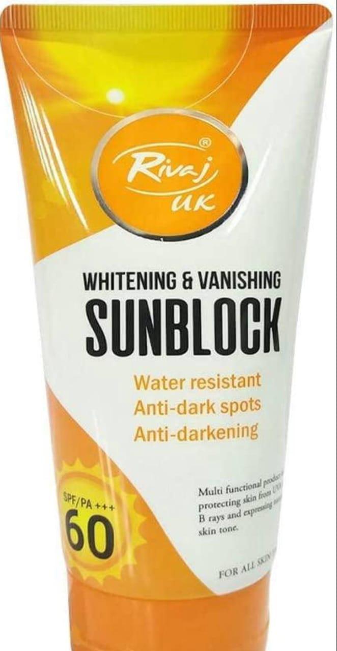 Whitening & Brightening Sunblock - 100ml Waterproof SPF Protection
