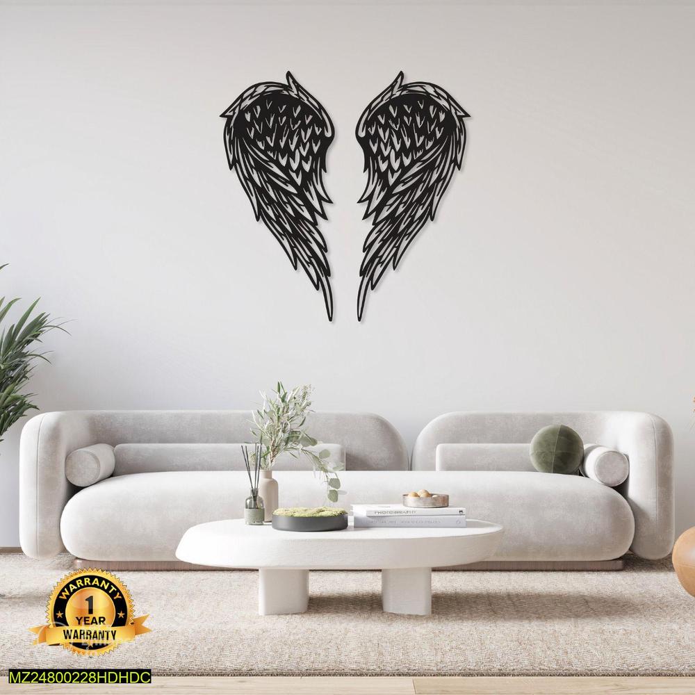 Devil Wings Wall Art Black 3D Chipboard Laminated