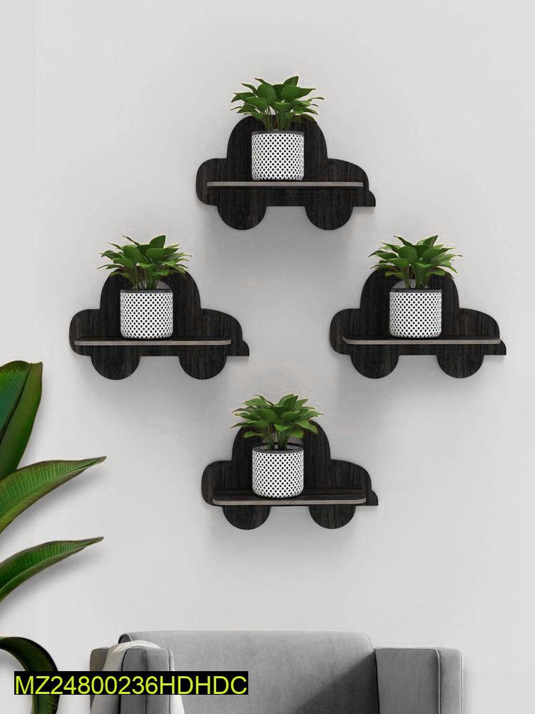 Car Shaped Wall Shelf Set Black Pakistan