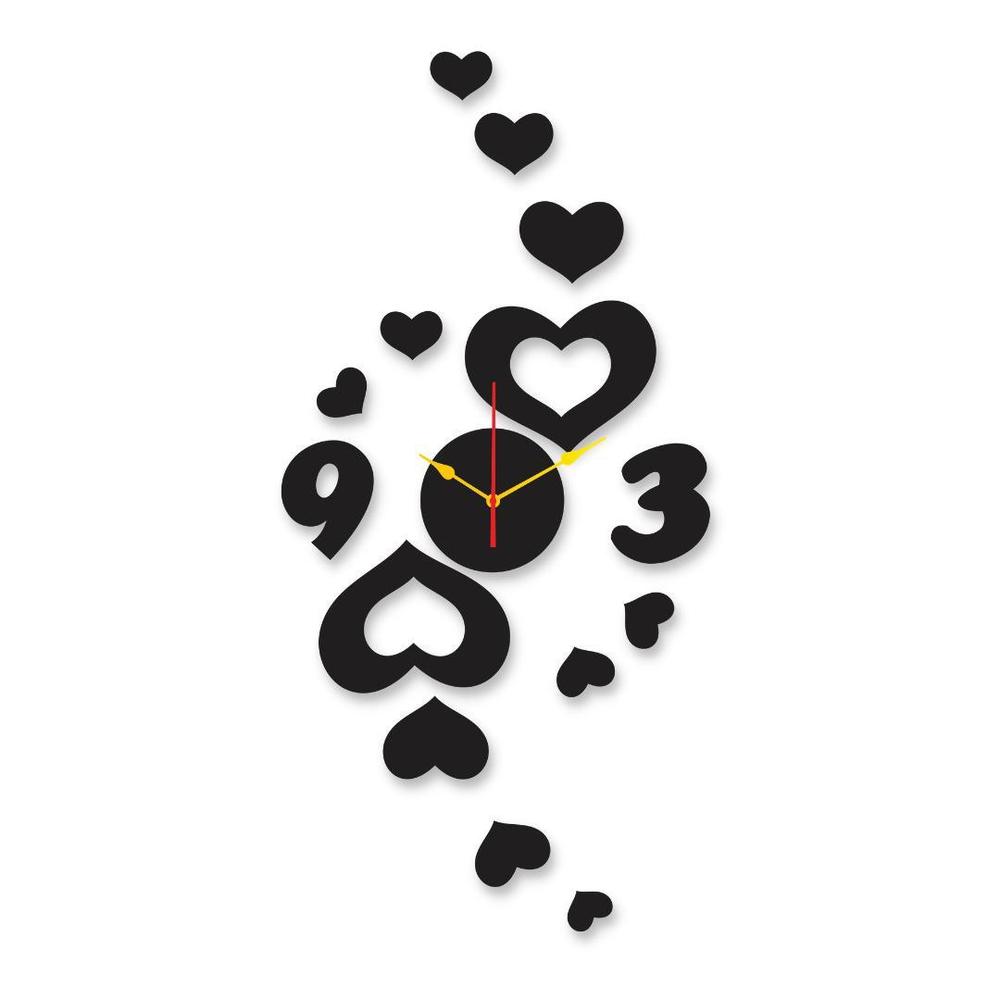 Three Nine Heart Analogue Wall Clock