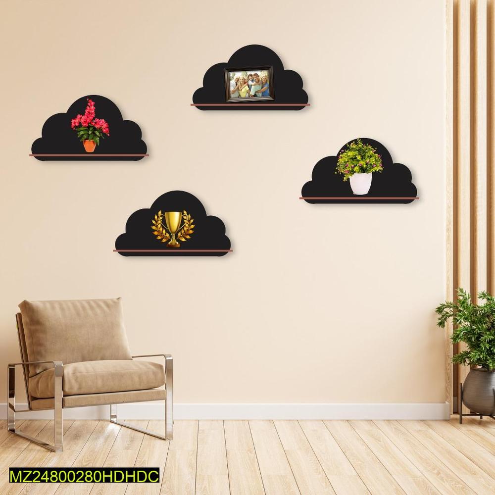 Cloud Wall Hanging Shelves, Pack of 4