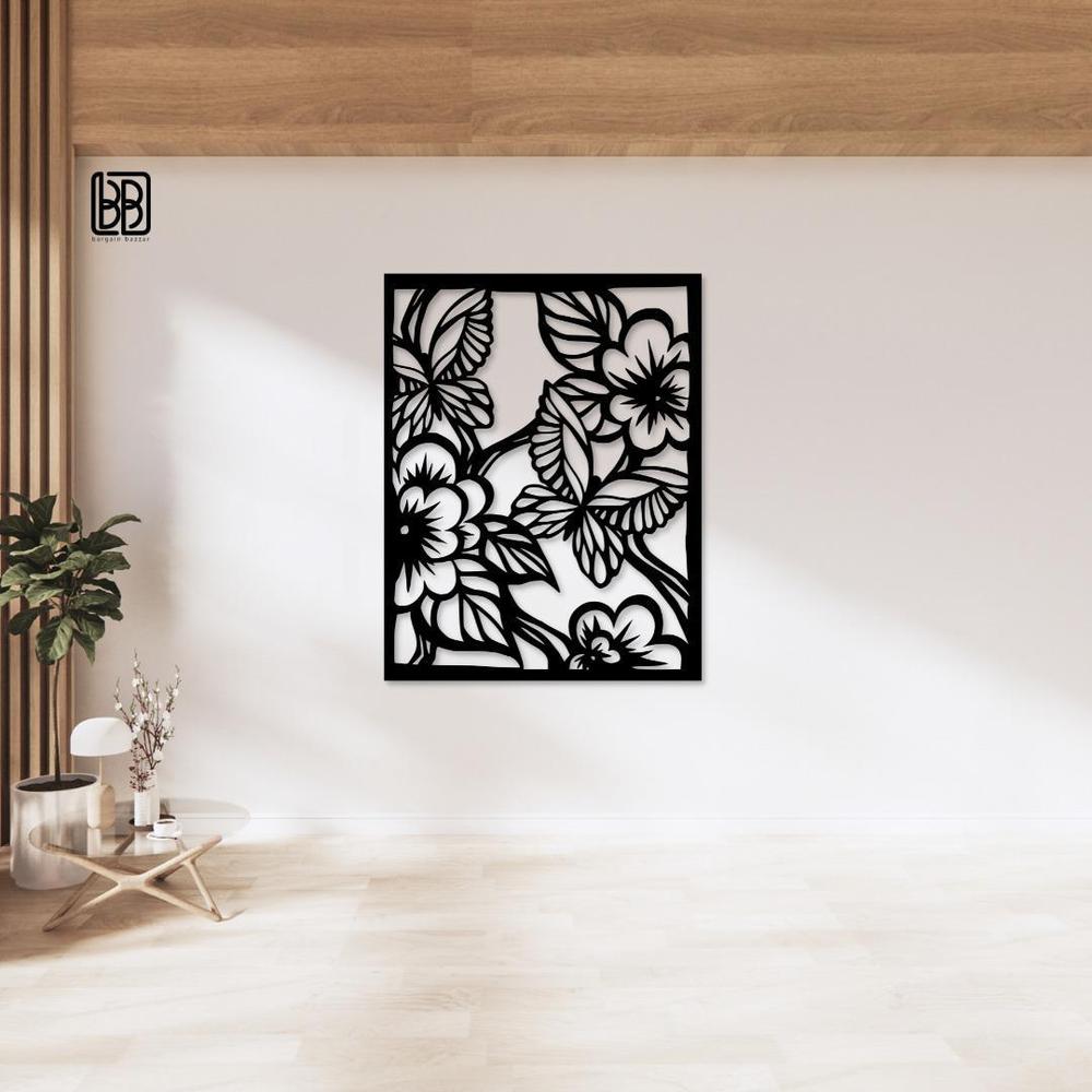 Flower Butterflies Frame, Wall Art Decor