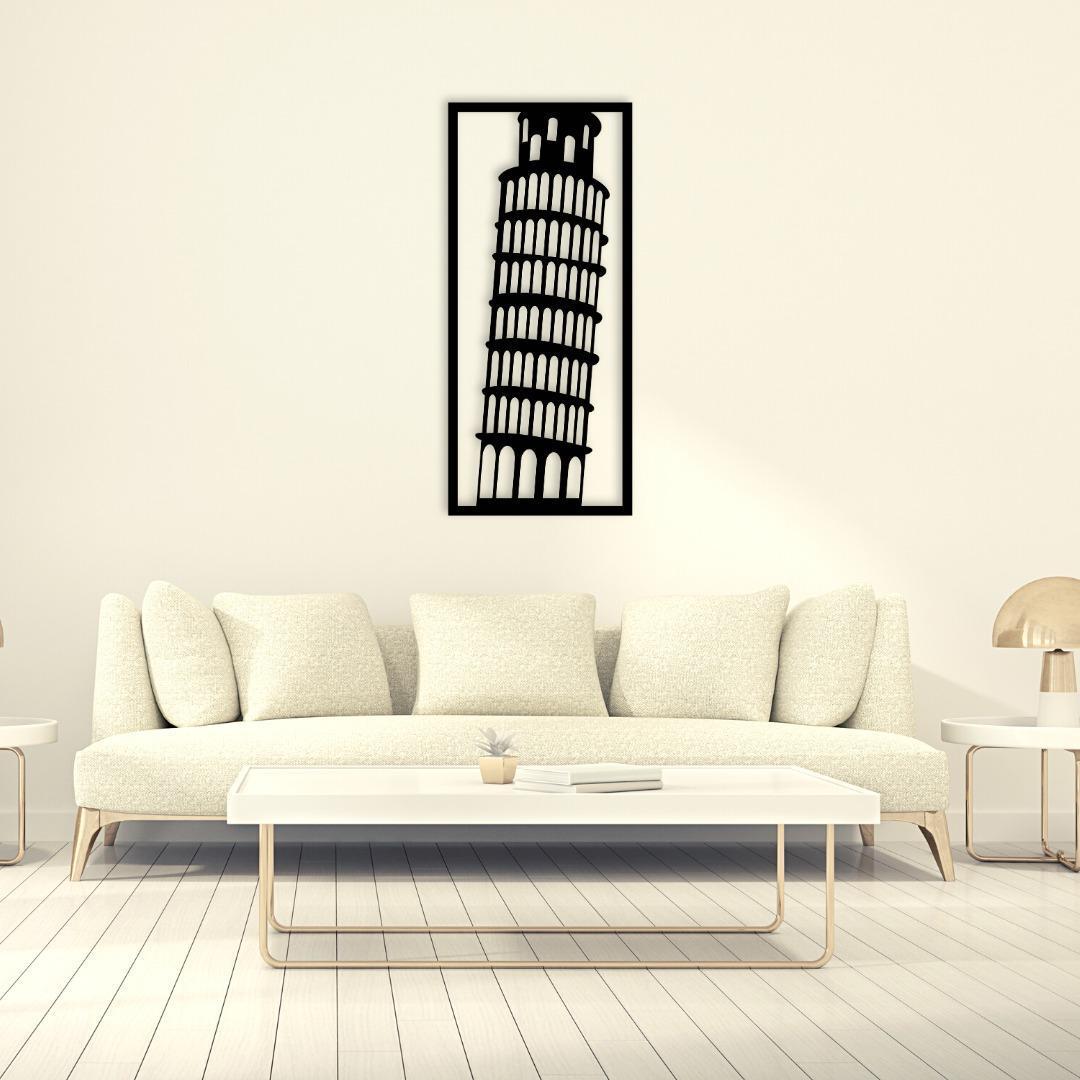 Elegant Leaning Tower Wall Art - Double Sided Wall Adhesive Sticker