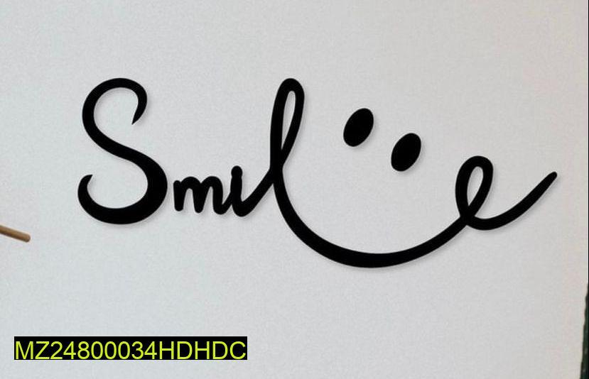 Black Smiley Wall Art for Home Office Decor