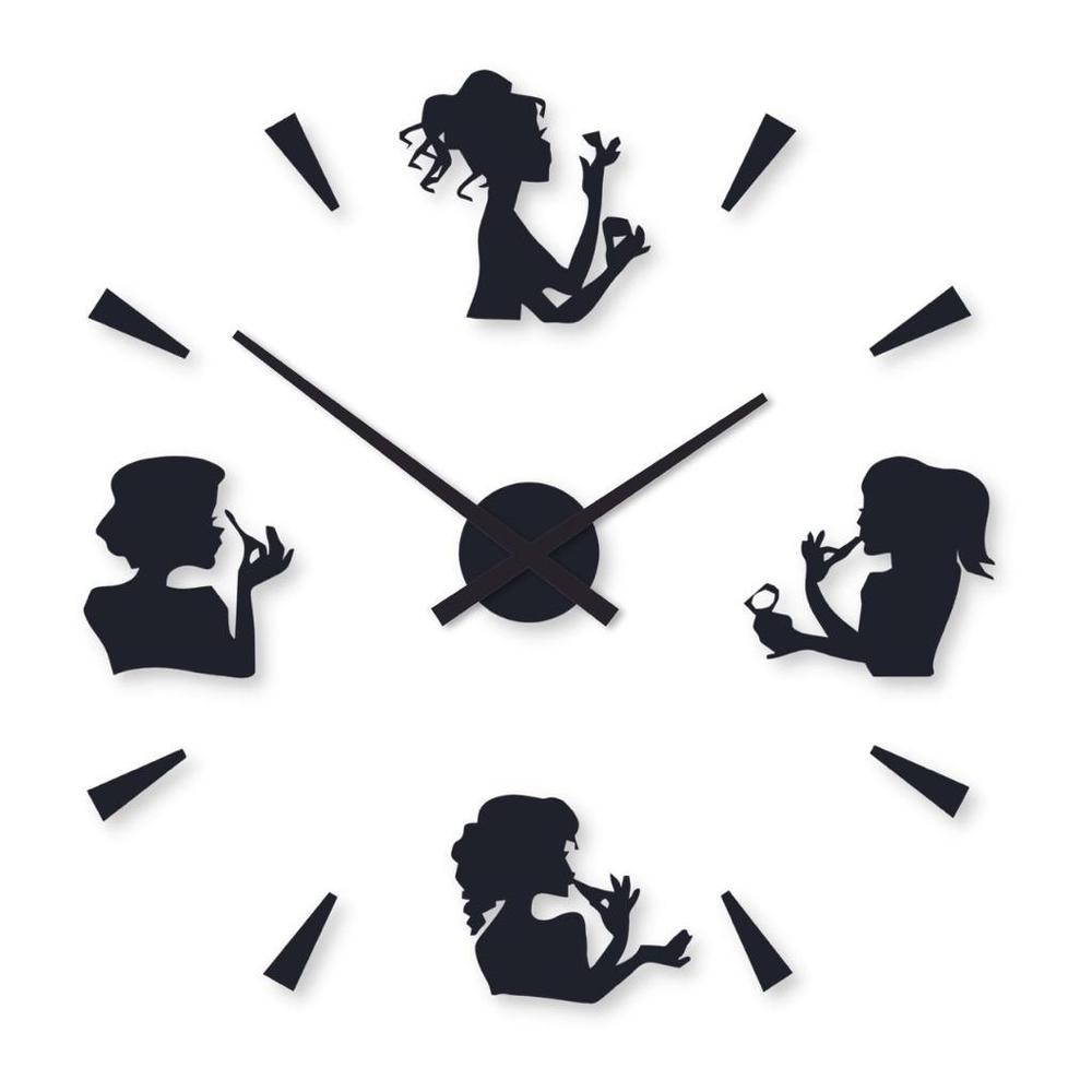 Beautiful Girls Digit Wood Wall Clock