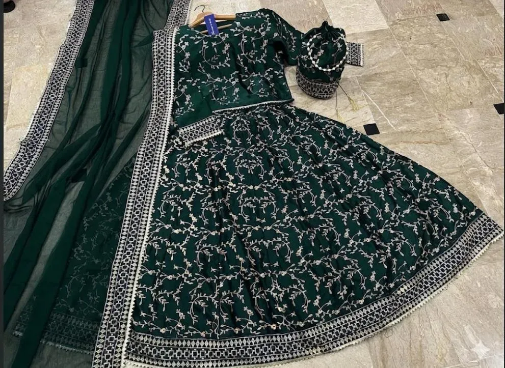 3 Pcs Women's Stitched Shamoz Silk Embroidered Maxi Suit