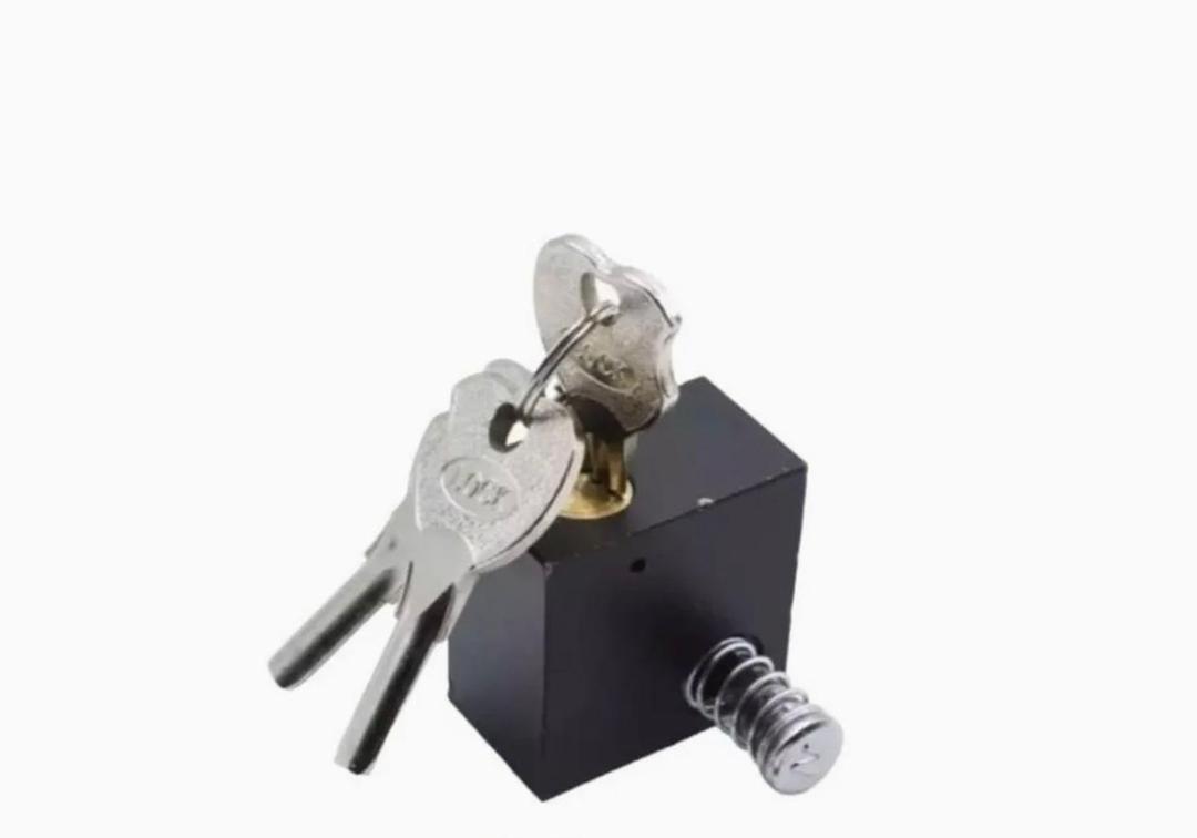 Stainless Steel Black Handle Key Lock with 3 Keys