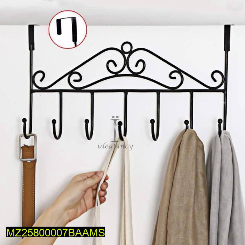 Over Door Metal Hanger Stand With 7 Hooks