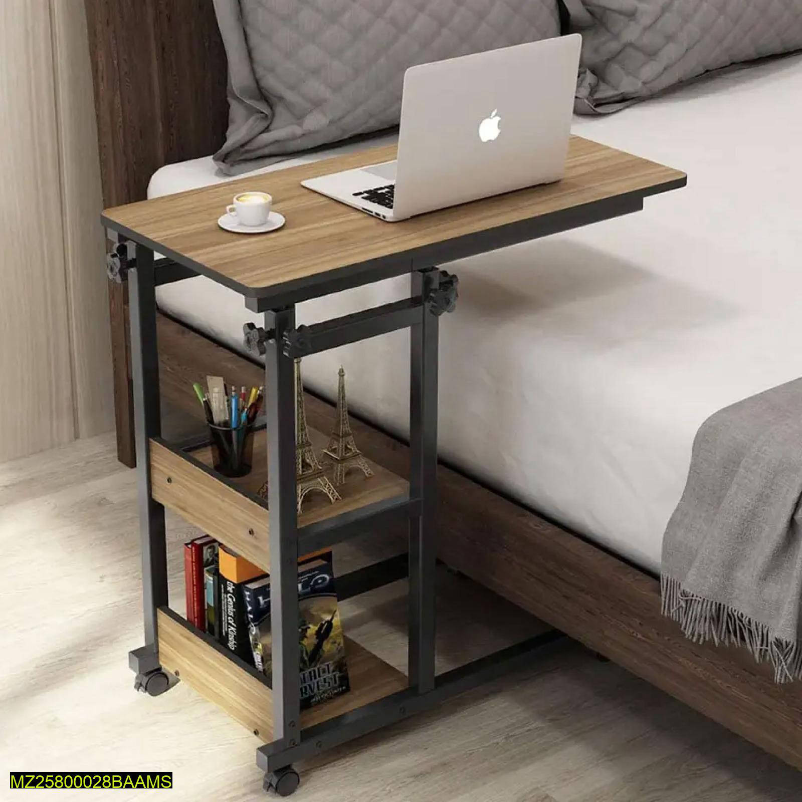 Wooden Adjustable Laptop Side Table For Sofa And Bed
