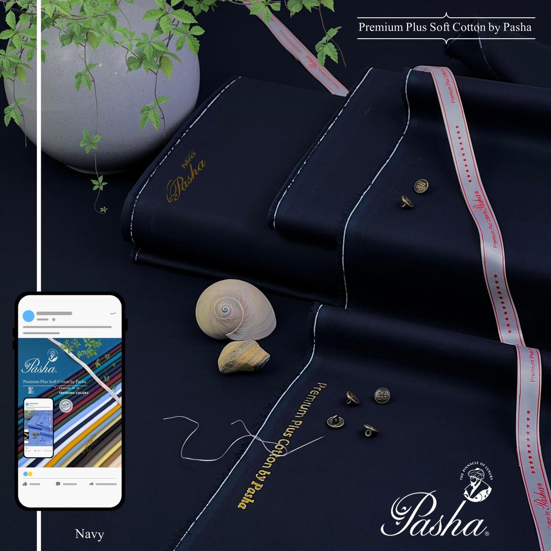 Men’s Unstitched Cotton Plain Suit