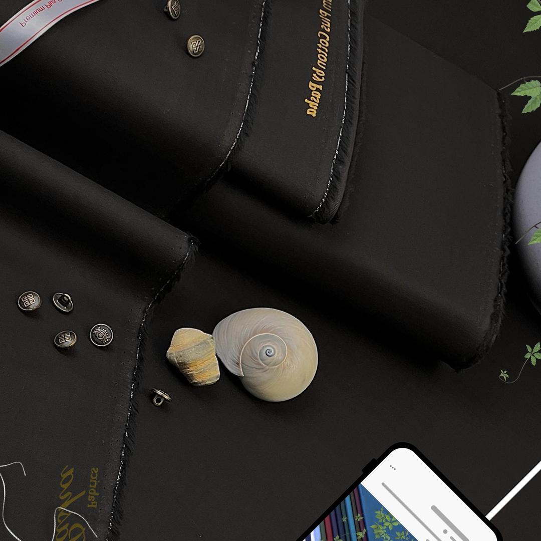 Men’s Unstitched Cotton Plain Suit