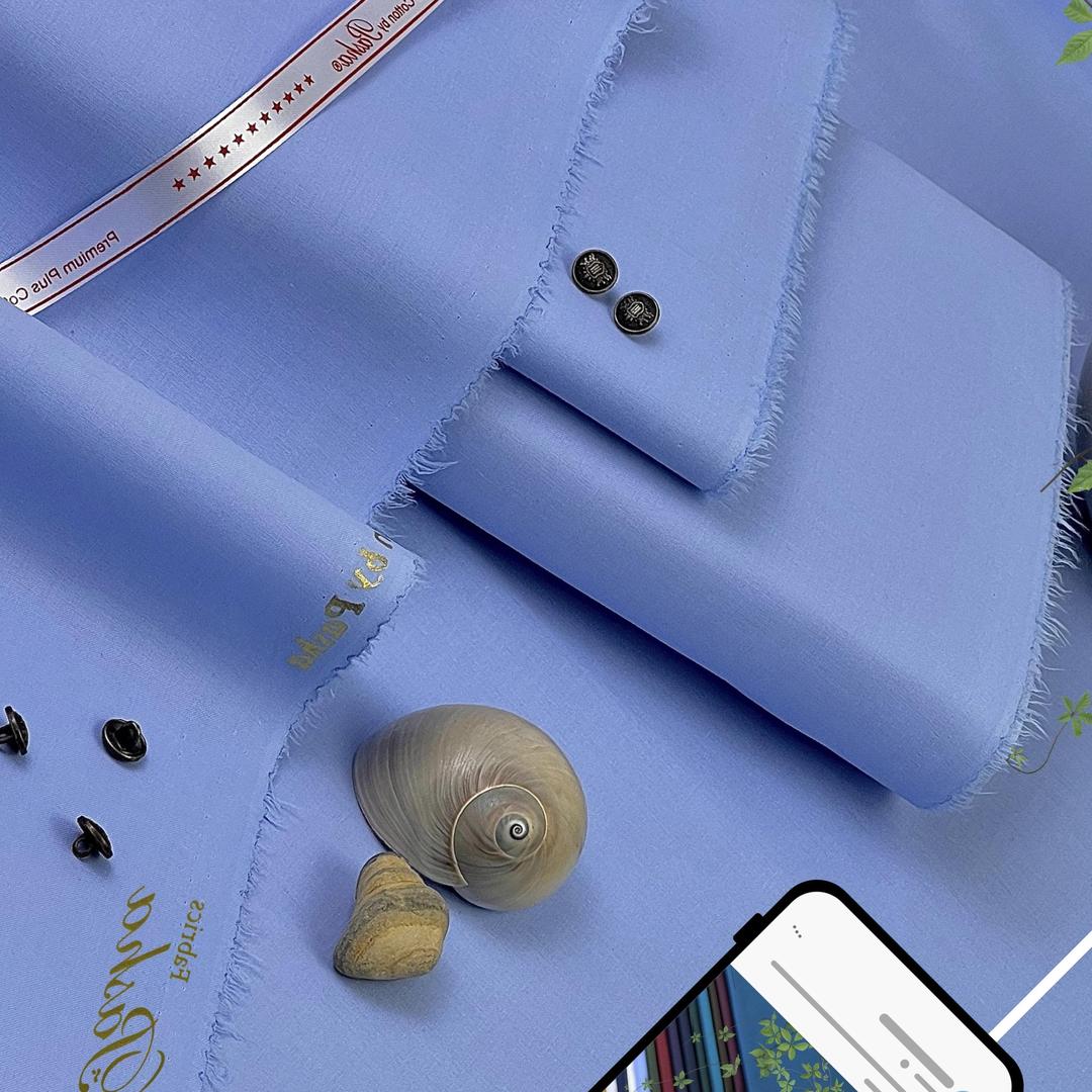 Men’s Unstitched Cotton Plain Suit