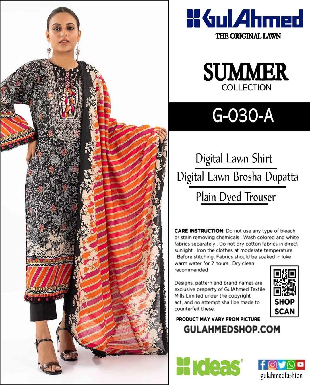 3 Pcs Women's Unstitched Printed Suit