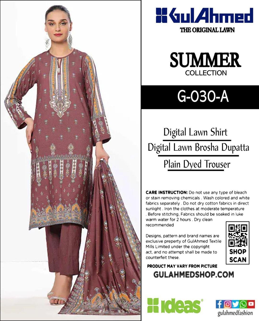 3 Pcs Women's Unstitched Printed Suit