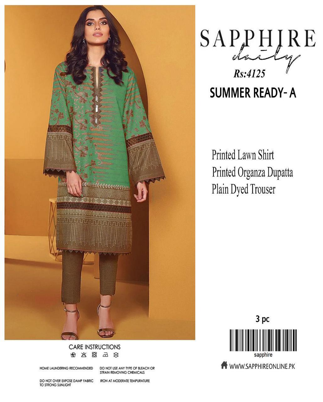 3 Pcs Women's Unstitched Printed Suit