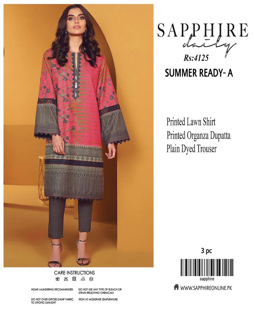 3 Pcs Women's Unstitched Printed Suit