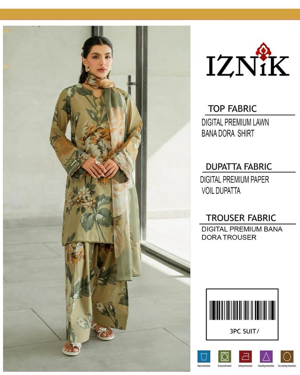 3 Pcs Women's Unstitched Printed Suit