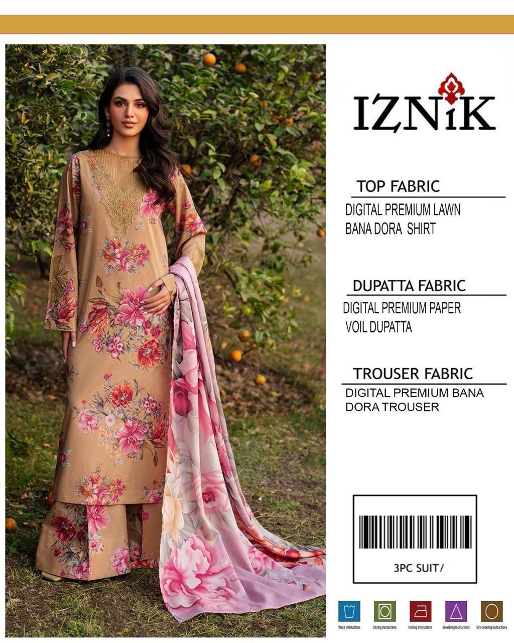 3 Pcs Women's Unstitched Printed Suit