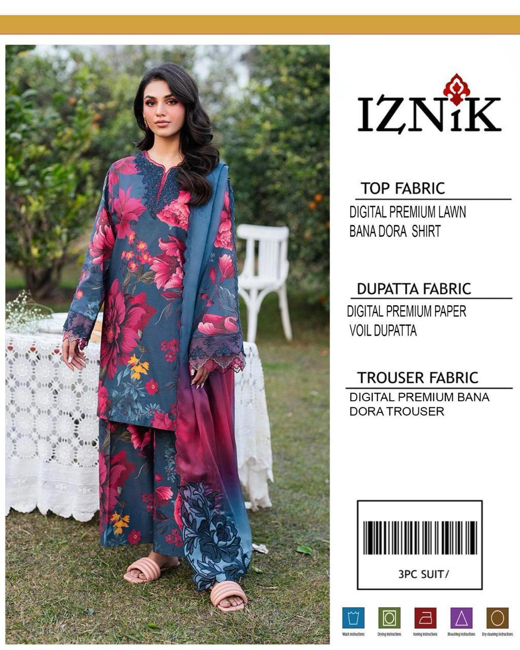 3 Pcs Women's Unstitched Printed Suit