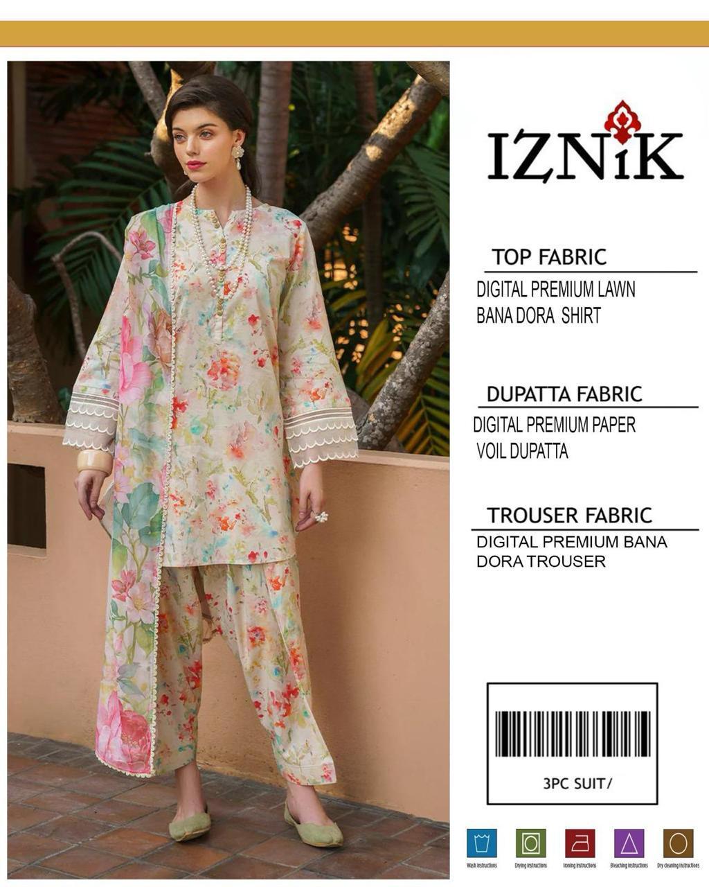 3 Pcs Women's Unstitched Printed Suit