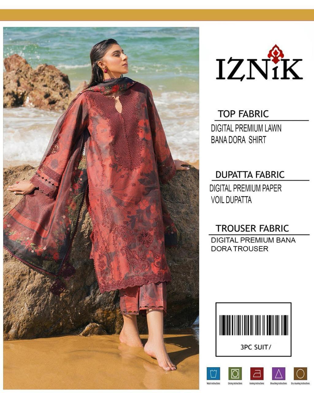 3 Pcs Women's Unstitched Printed Suit