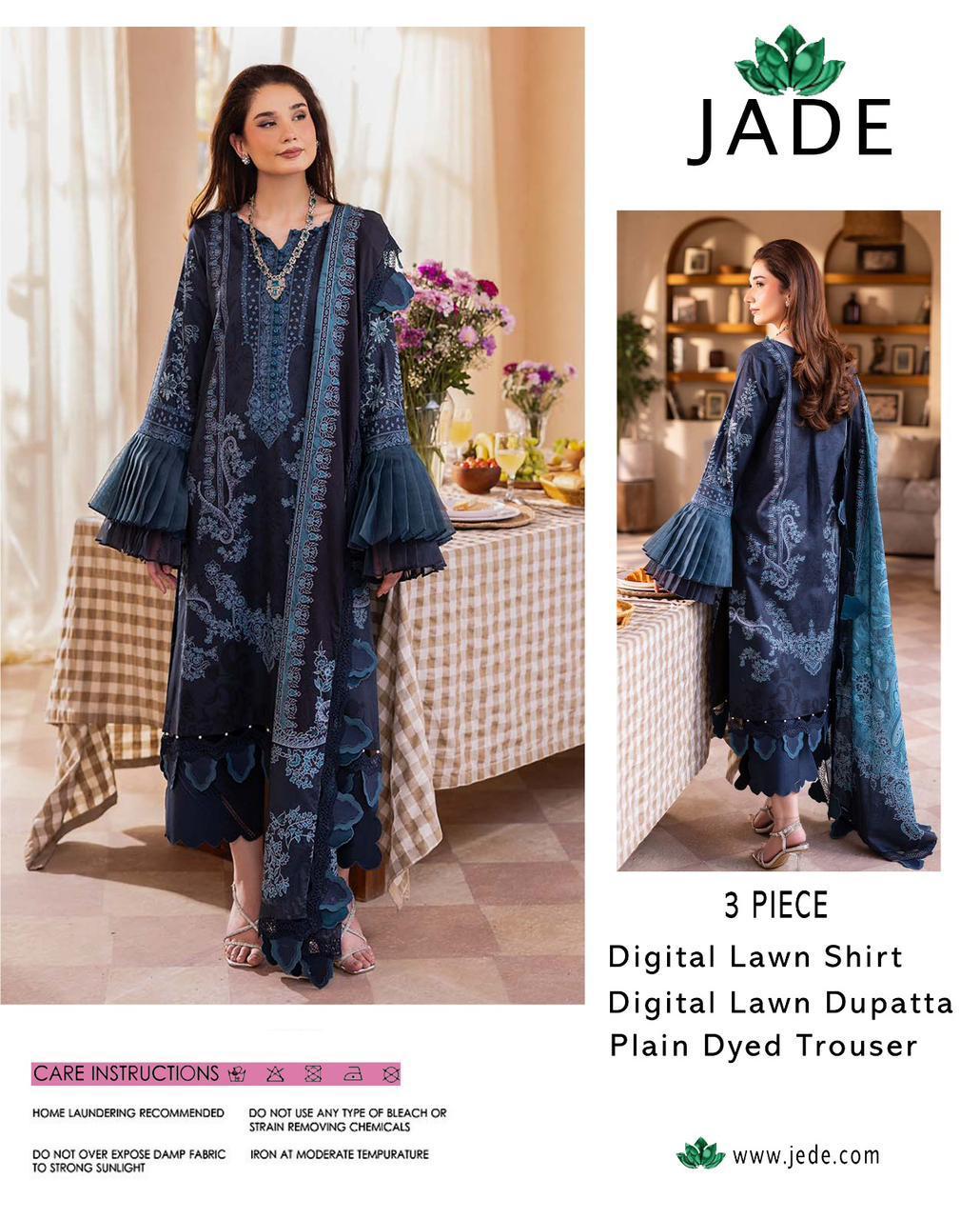 3 Pcs Women's Unstitched Printed Suit