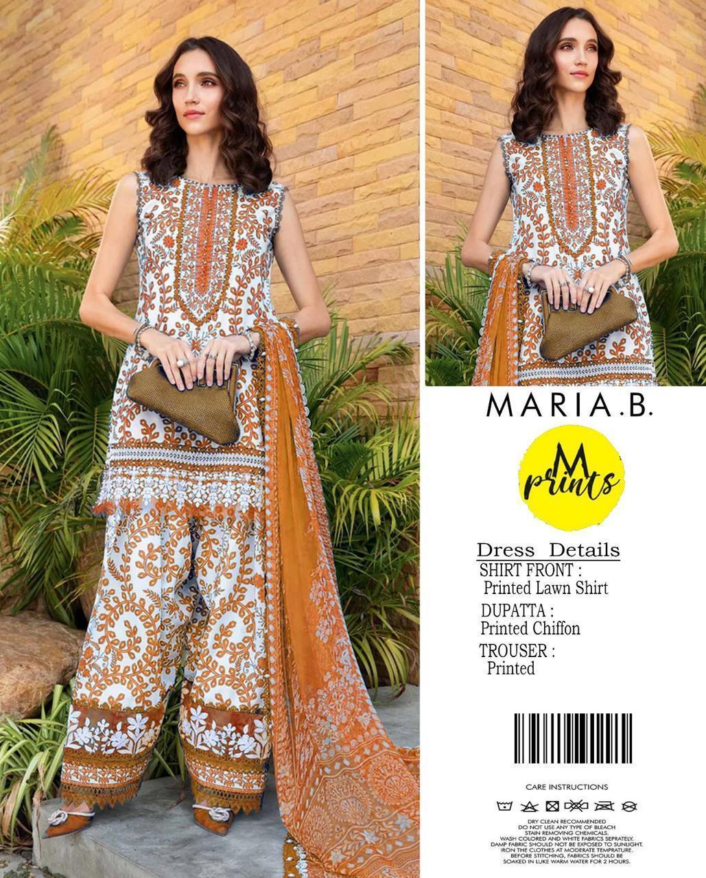 3 Pcs Women's Unstitched Printed Suit