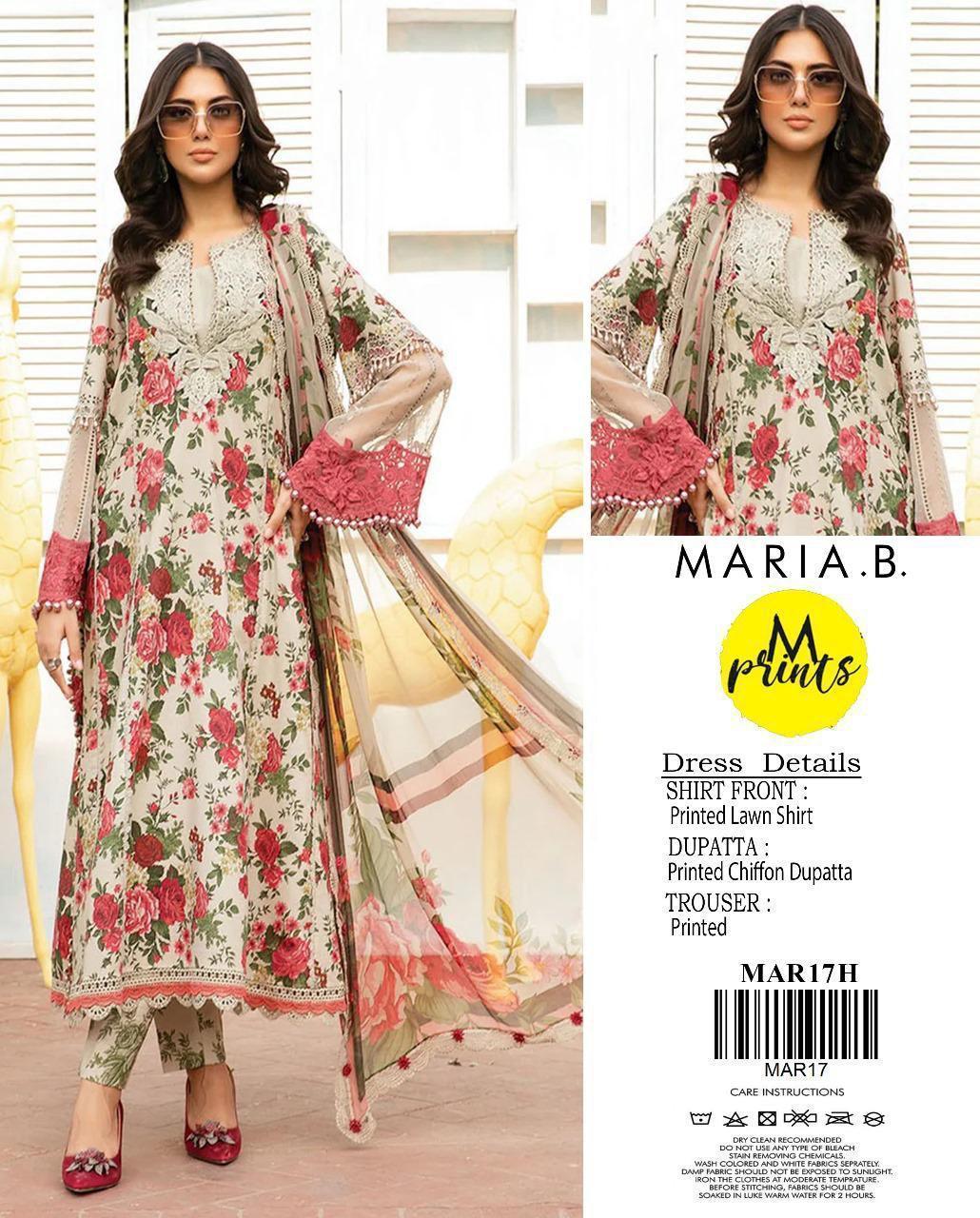 3 Pcs Women's Unstitched Printed Suit