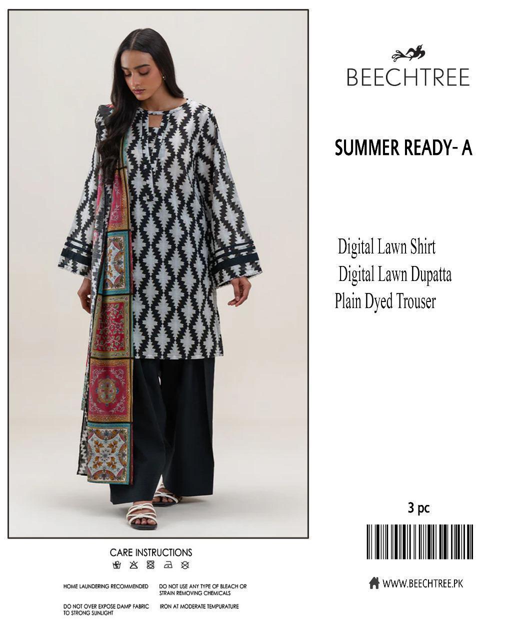 3 Pcs Women's Unstitched Printed Suit