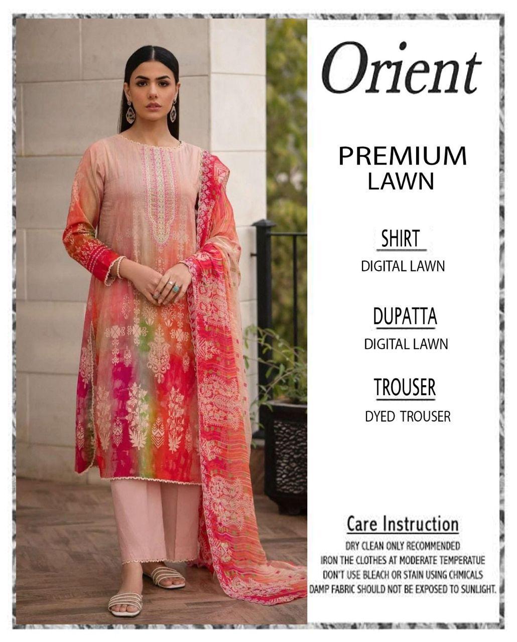 3 Pcs Women's Unstitched Printed Suit