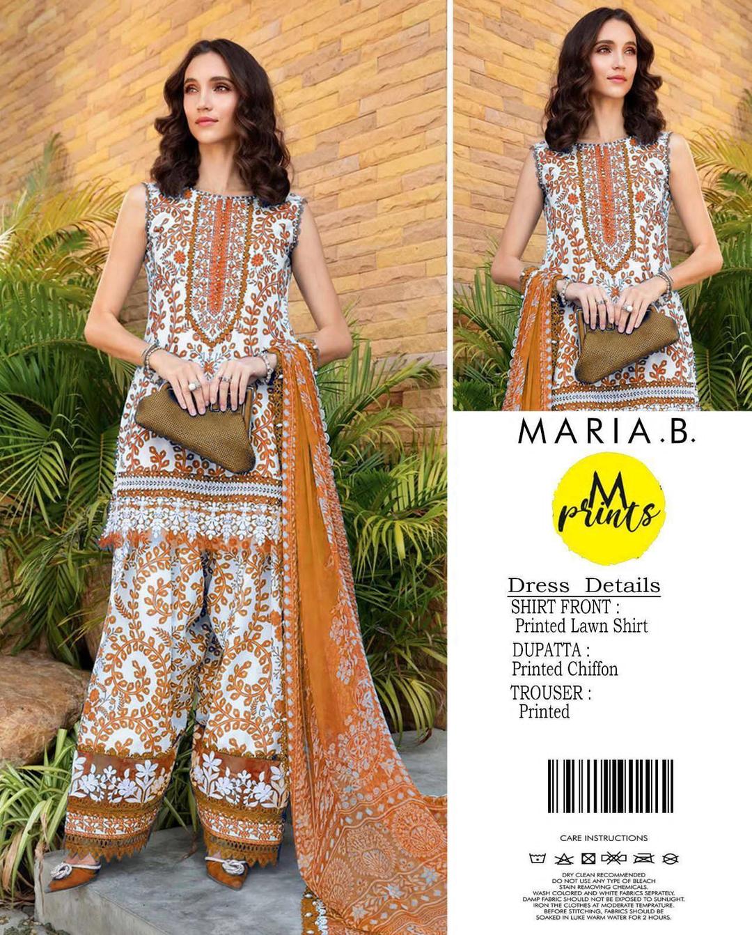 3 Pcs Women's Unstitched Printed Suit