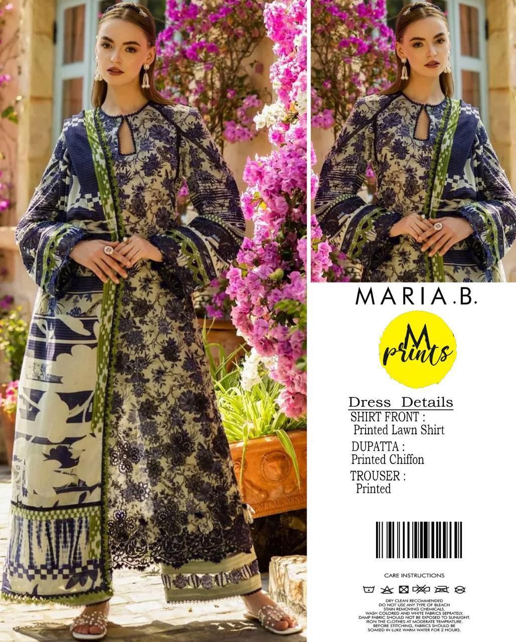 3 Pcs Women's Unstitched Printed Suit