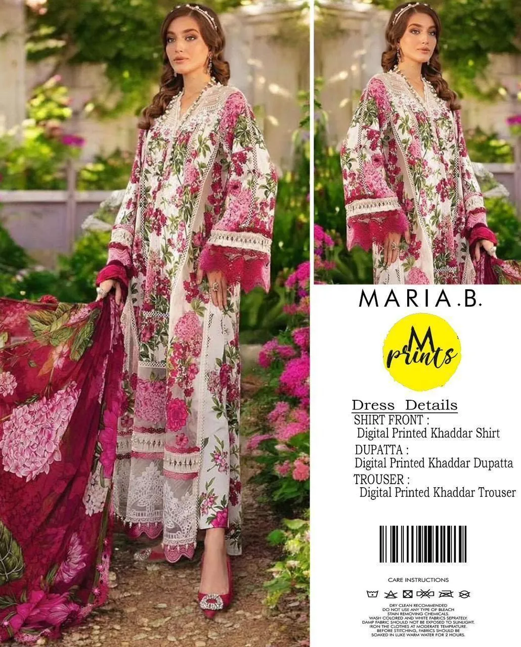 3 Pcs Women's Unstitched Digital Print Suit