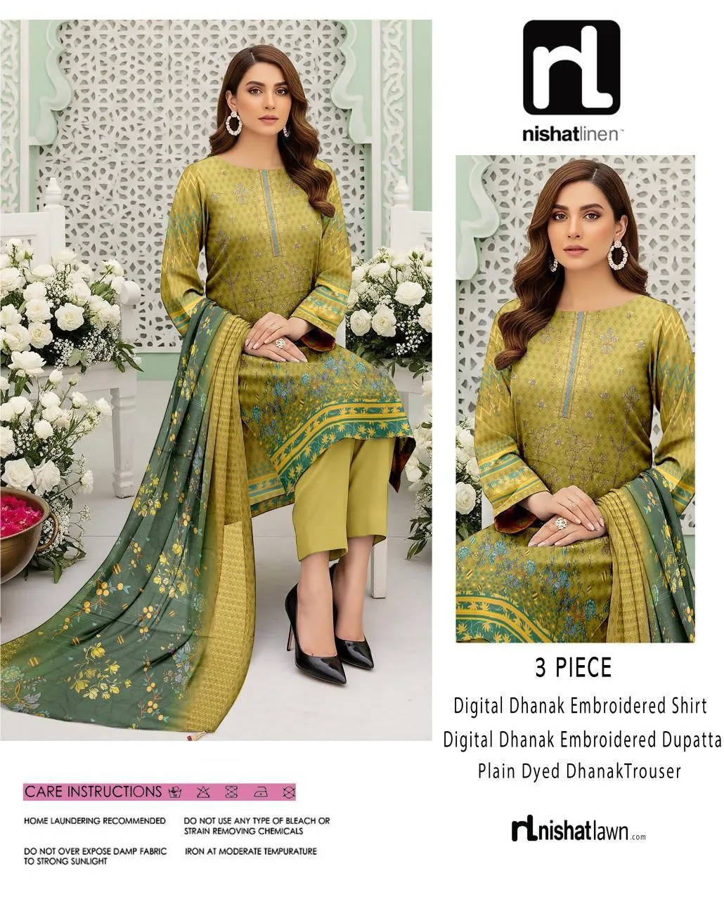 3 Pcs Women's Unstitched Printed Embroidered Suit