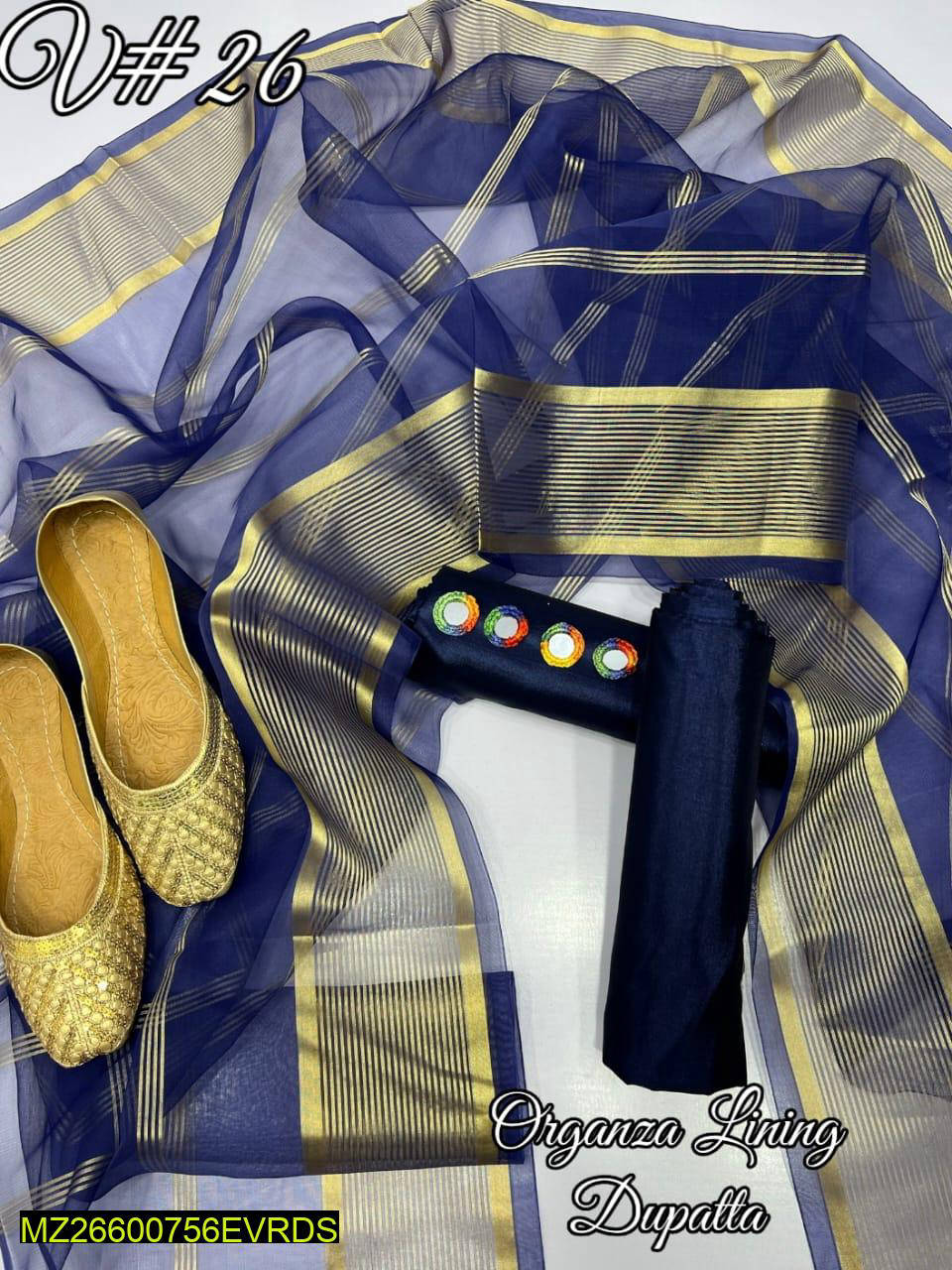 3 Pcs Women Unstitched Kataan Silk Suit