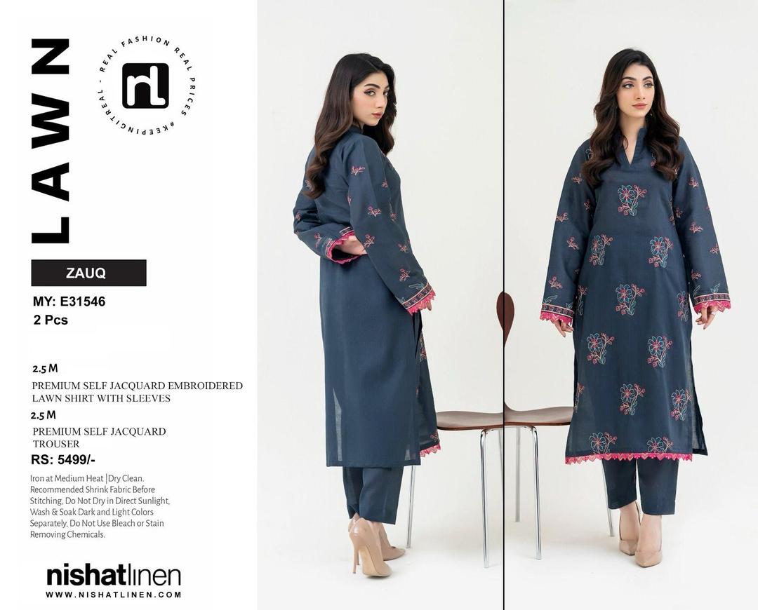 2 Pcs Women's Unstitched Embroidered Suit