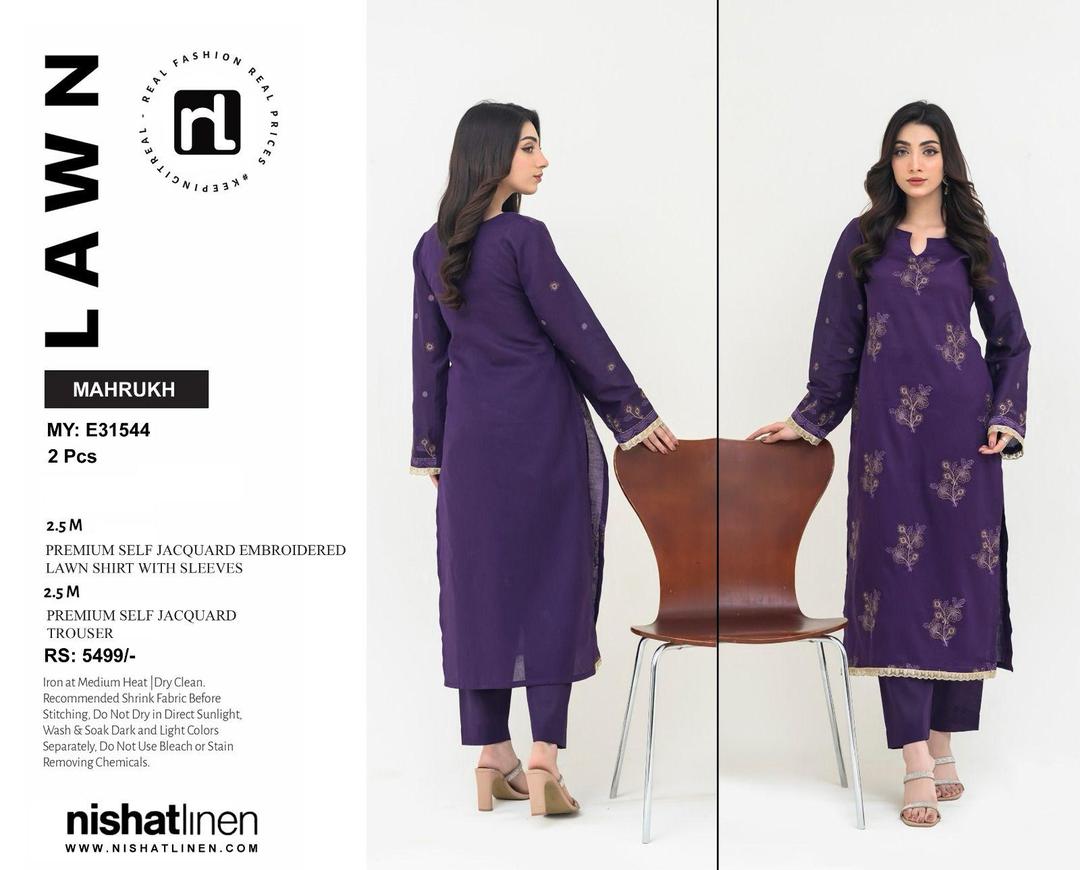 2 Pcs Women's Unstitched Embroidered Suit