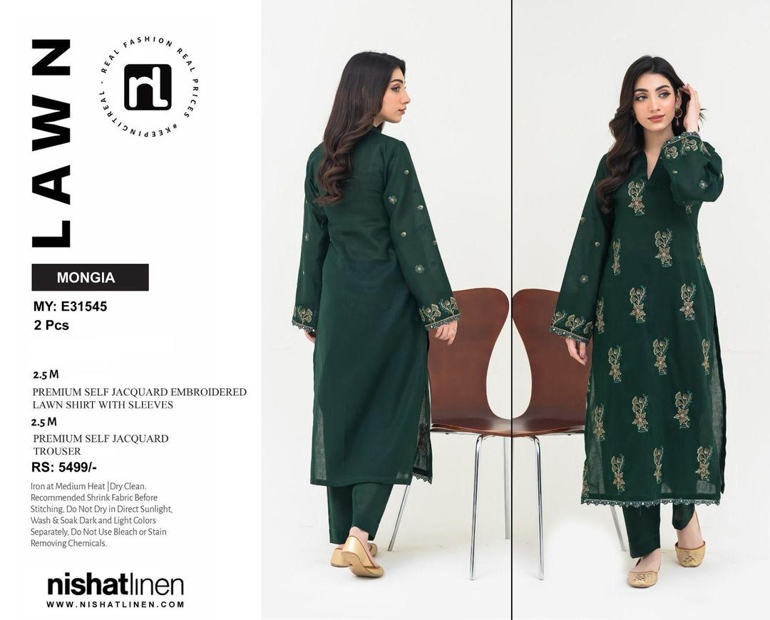 2 Pcs Women's Unstitched Embroidered Suit