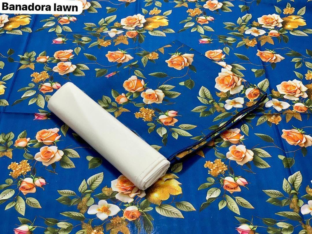 2 Pcs Women's Unstitched Digital Print Suit