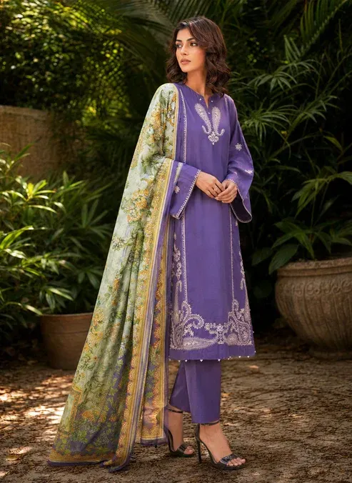 Zimale 3 Pcs Stitched Women's Embroidered Lawn Suit