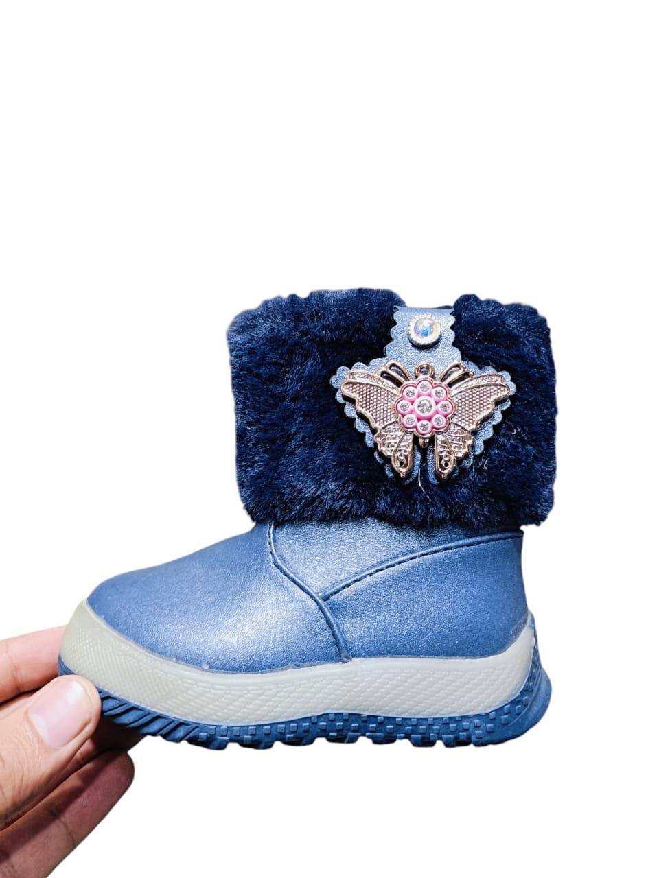 Girls' Blue Rubber Boots - 1 Pair of Stylish Comfort for Little Feet