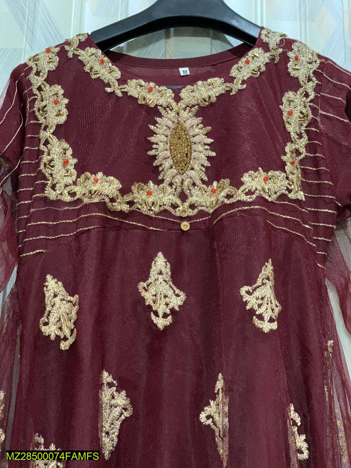 3 Pcs Fancy Net Maxi