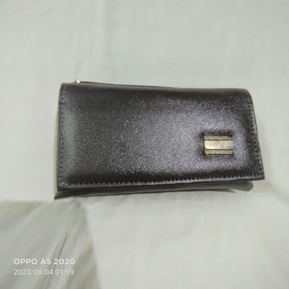 Ladies Dark Brown Leather Hand Clutch