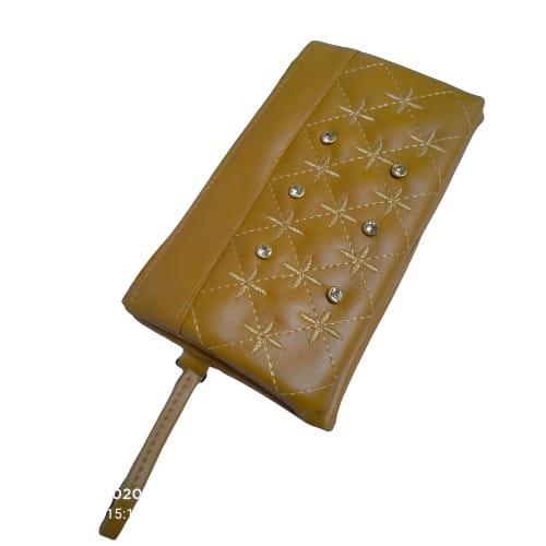 Women's Embroidered And Stones Clutch