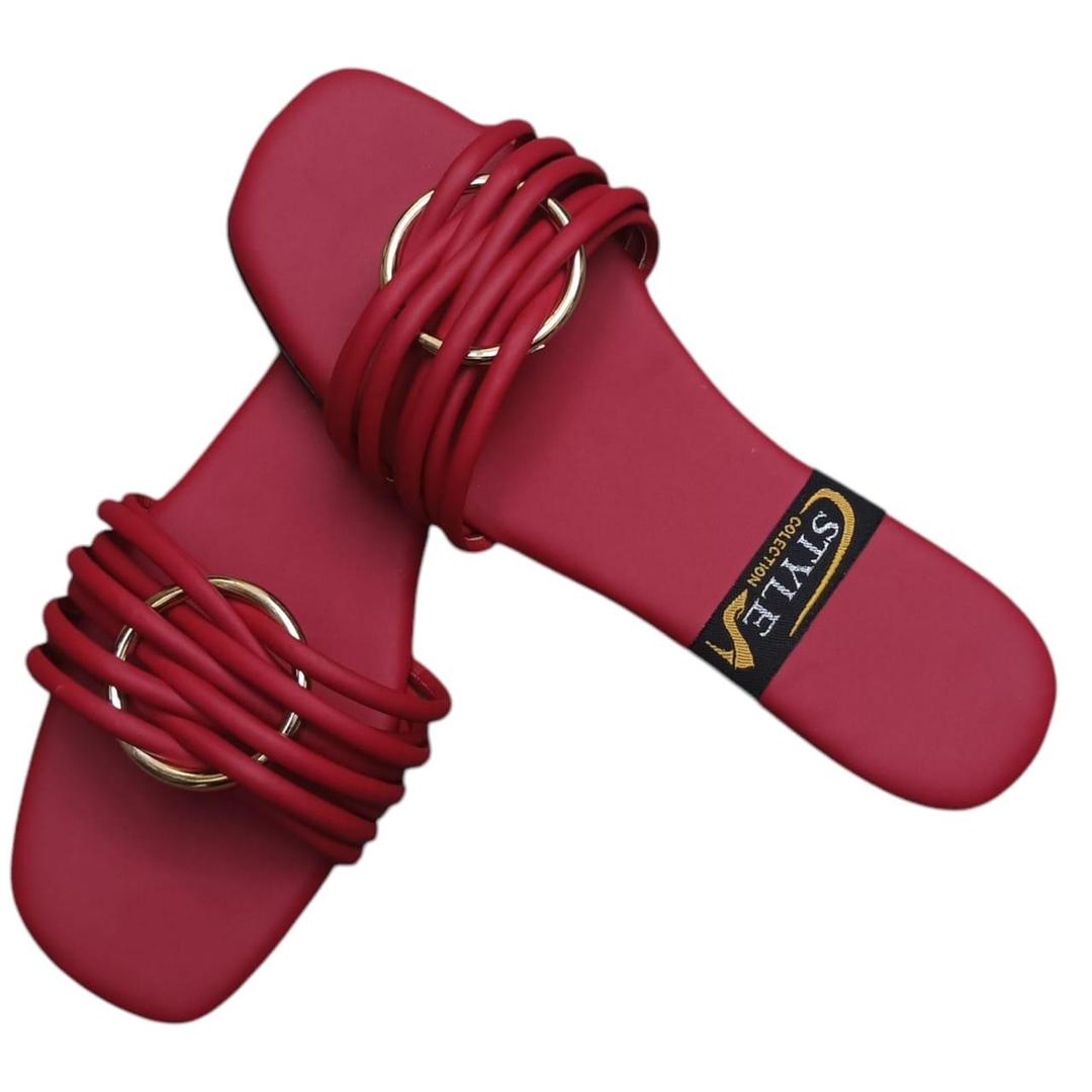 Stylish Women's PVC Casual Flats - Available in Multiple Sizes