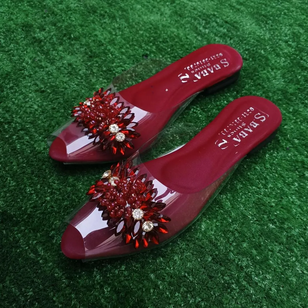 TRANSPARENT HALF SLIPPERS 