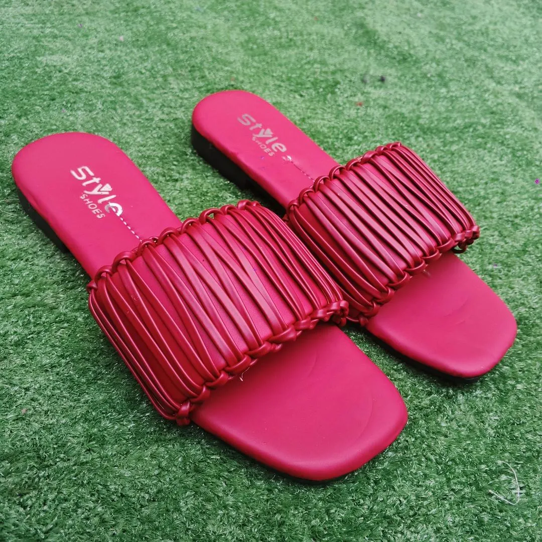 Women's Synthetic Leather Fancy Flip Flop